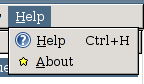 The Help menu in the calendar window.